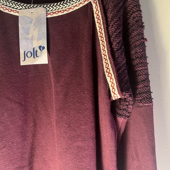 NWT Jolt Sweatshirt with Embroidery on the top shoulders and around bottom Small - Picture 6 of 6